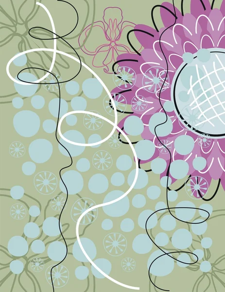 Fond de carte de vœux floral — Image vectorielle