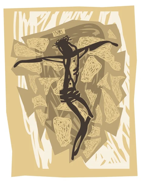 Jesus gekreuzigt — Stockvektor