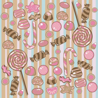 Seamless Candy Pattern clipart