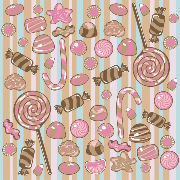 Безшовні цукерки візерунком — стоковий вектор