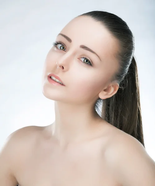 Beautiful young lovely female. Skincare. Beauty — Stock Photo, Image