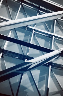 Steel structure and glass construction clipart