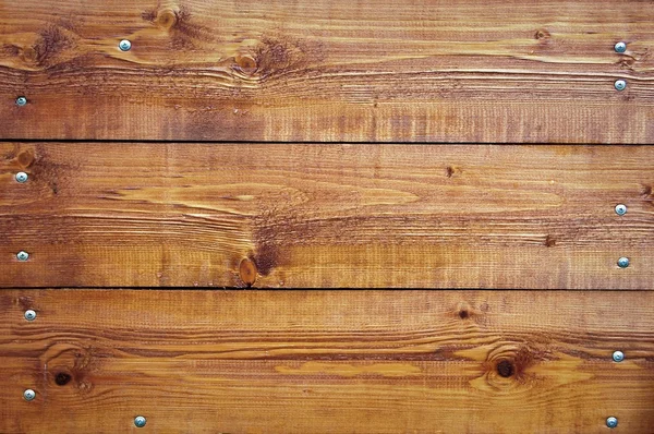 Tre hardwood plank på skruvarna — Stockfoto