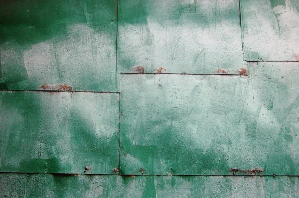 Grön metall vägg — Stockfoto