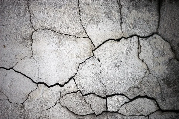 Трещины цементной стены — стоковое фото