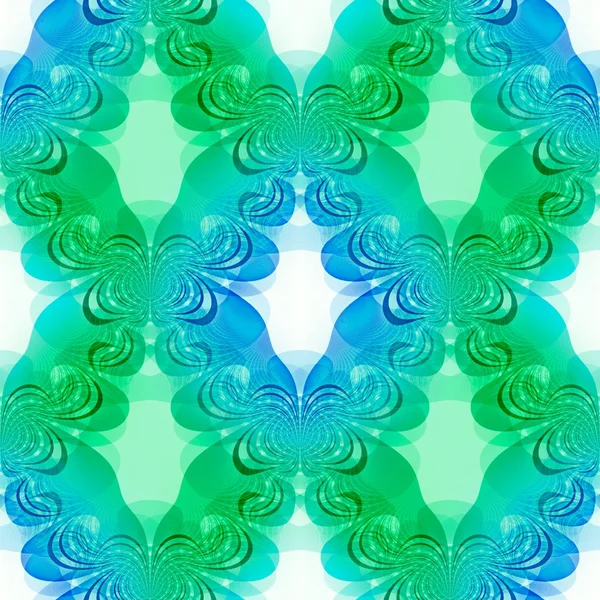 Bloemen-achtige, blauw, gesmolten patroon — Stockfoto