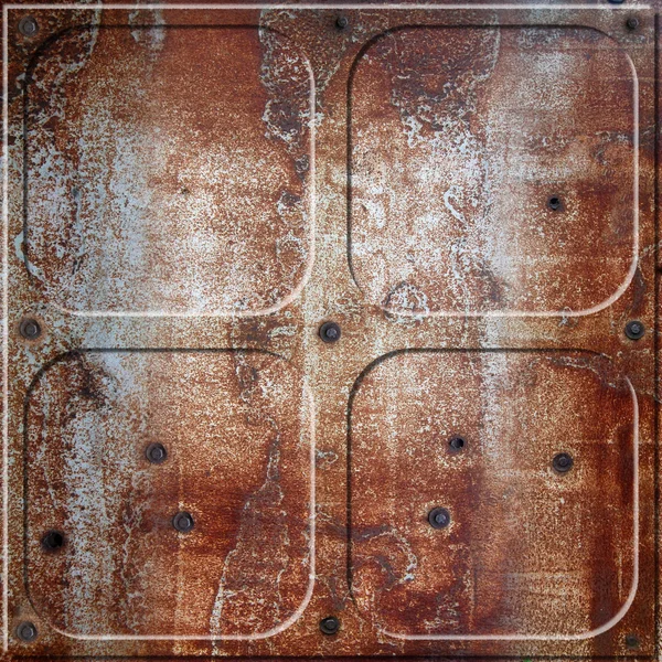 Placa de remaches oxidados —  Fotos de Stock