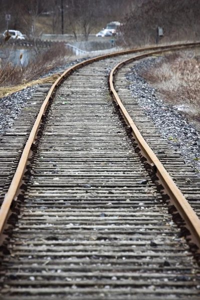 Övergivna järnvägen; Gränspunkt — Stockfoto