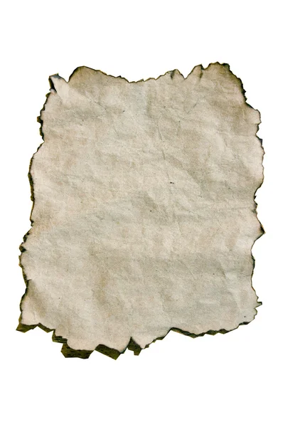 Papír s spálené okraje — Stock fotografie
