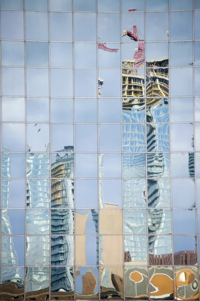 Close up of modern skyscraper / abstract building background — Stock Photo, Image