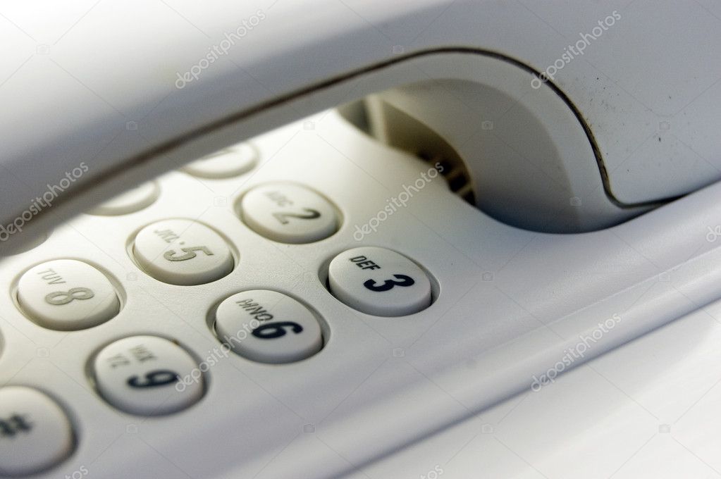 Close up of telephone