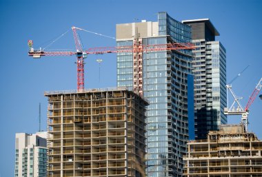 Toronto High-rise buildings under construction clipart