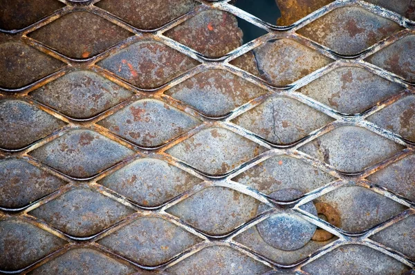 Rusty rivets plate — Stock Photo, Image