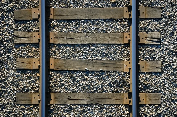 Naadloze achtergrond, dwarsliggers en rails spoorweg — Stockfoto