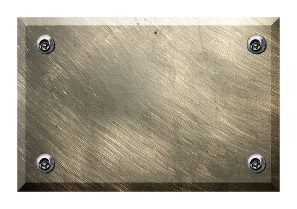 Porta placa de metal — Fotografia de Stock