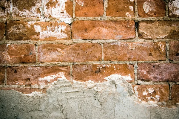 Gepelde stucwerk baksteen — Stockfoto