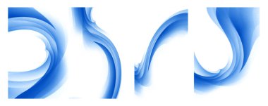 Mavi twirls ve dalgalar