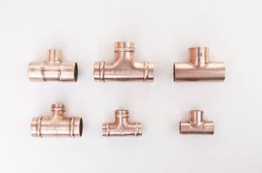 Plumbing tee fittings clipart