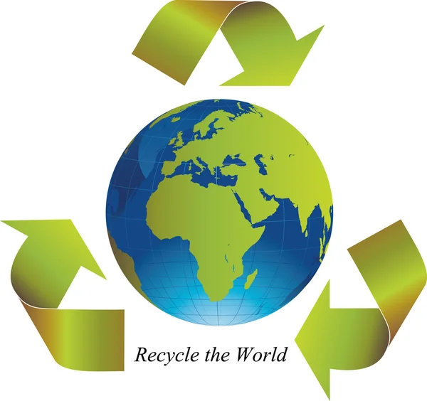 Ανακυκλώστε τον κόσμο — Διανυσματικό Αρχείο