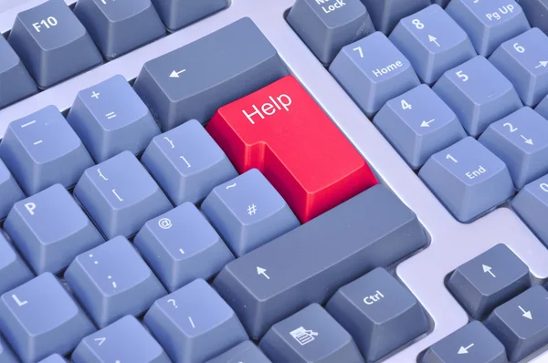 Botão de ajuda no teclado — Fotografia de Stock
