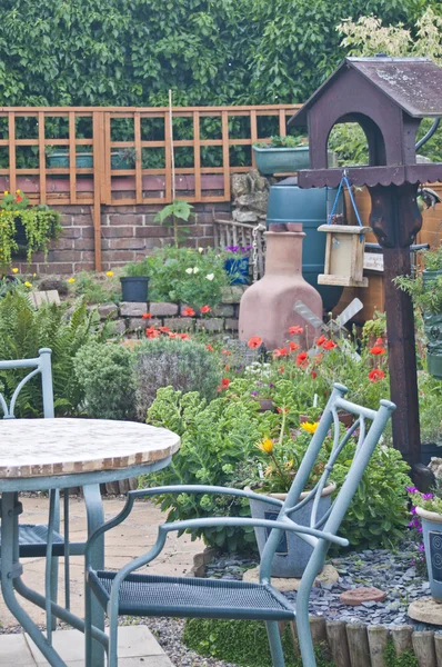 Een back-tuin in Engeland — Stockfoto