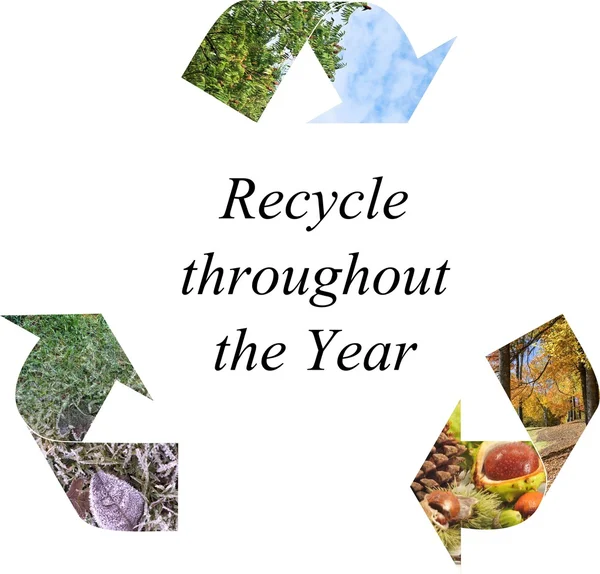 Das ganze Jahr über recyceln — Stockfoto