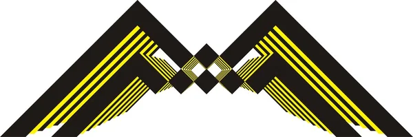 Abstract black & yellow design — Stock Vector