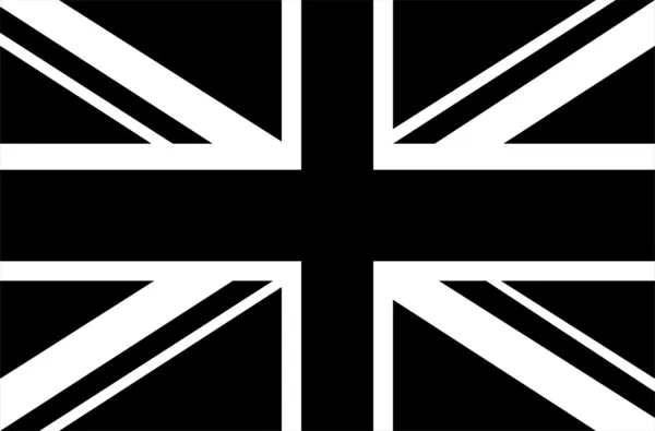 Siyah ve beyaz Union Jack — Stok Vektör