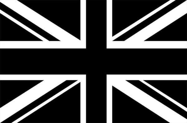 Μαύρο & λευκό Union Jack — Διανυσματικό Αρχείο