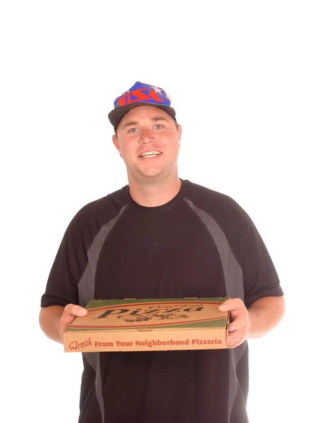 Levererar pizza — Stockfoto