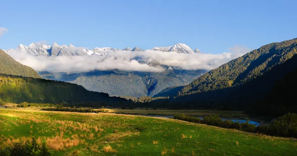 Widok na Alpy soputhern w Nowej Zelandii w pobliżu fox glacier — Zdjęcie stockowe