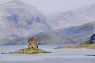 Stalker castle an island castle in Scotland clipart