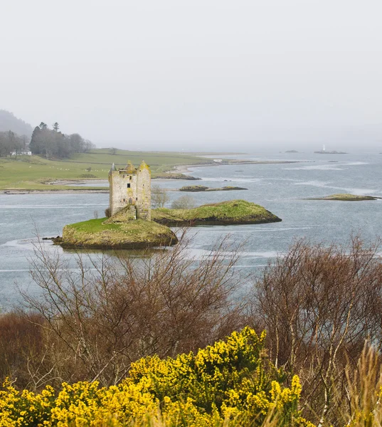 Stalker hrad ostrovní hrad ve Skotsku — Stock fotografie
