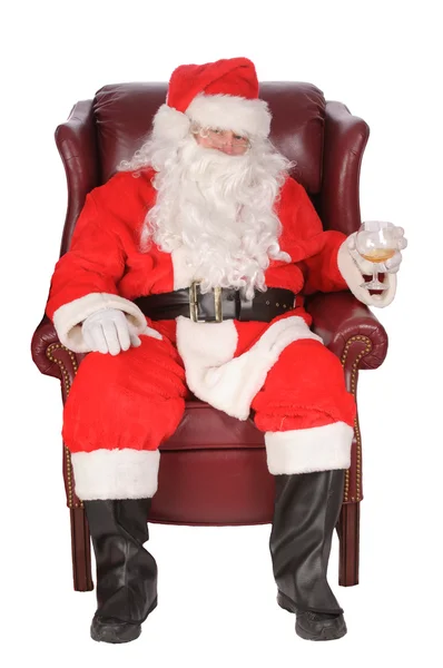 Weihnachtsmann genießt eine Pause — Stockfoto