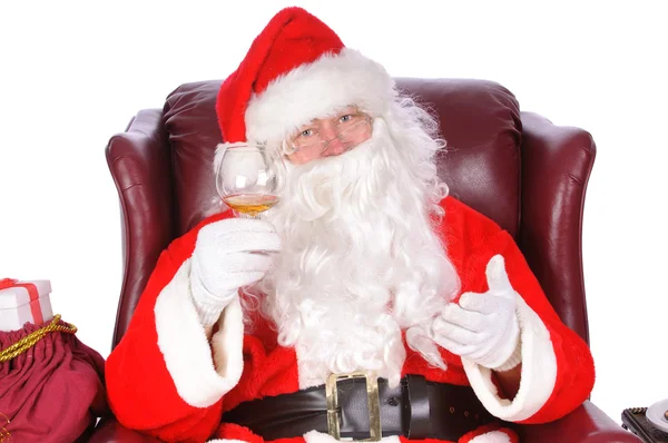 Papai Noel desfrutando de um descanso — Fotografia de Stock