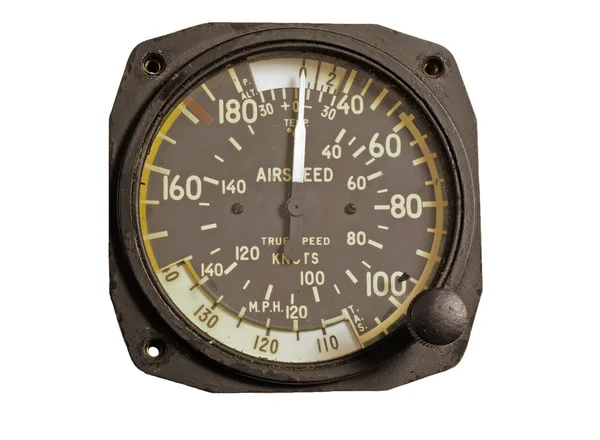 Antique airspeed indicator — Stock Photo, Image