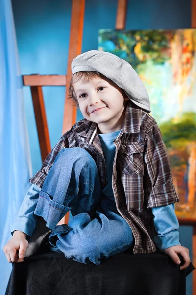 Portrait of a happy small boy — Stock Photo, Image