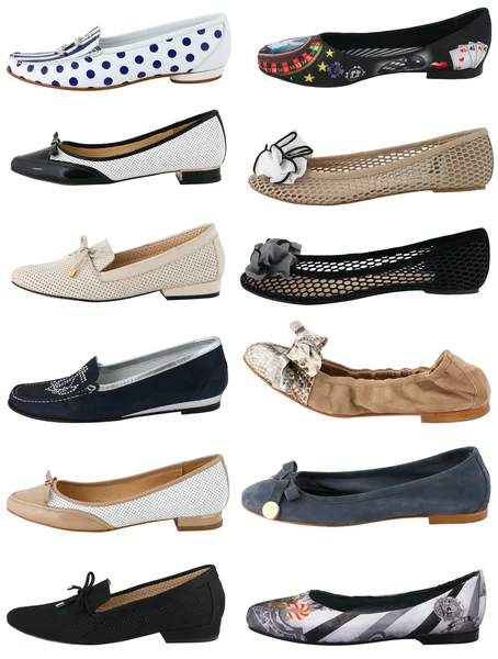 Kolekce dámské obuvi — Stock fotografie
