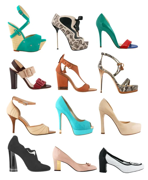 Coleção de sapatos de mulher na moda — Fotografia de Stock