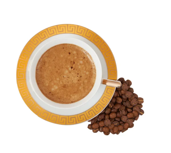 Kopje koffie op een witte achtergrond — Stockfoto