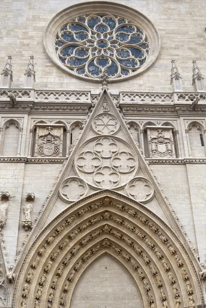 Detail of facade to Saint Jean cathedral Lyon,France — Stock Photo, Image