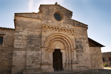 Church of Santa Maria, Wamba village in Valladolid, Spain clipart