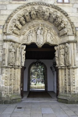 Door of the San Jeronimo college of Santiago de Compostela clipart