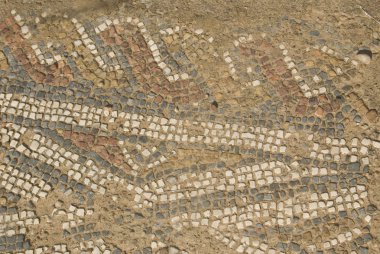 Roma mozaik döşeme arka planı