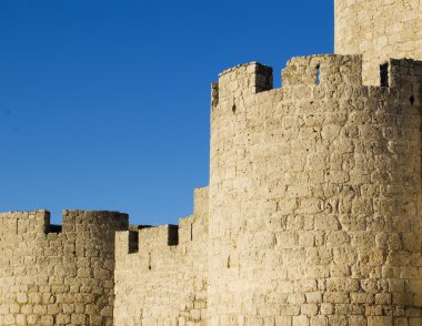The walls of the castle of Simancas, Spain clipart