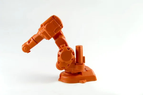 Plast orange industrirobotar, 6 axlar Royaltyfria Stockbilder