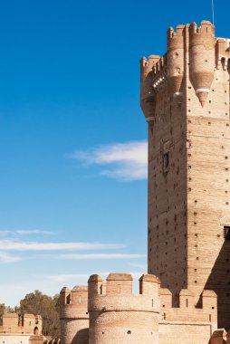 Tower of the castle La Mota, Spain clipart