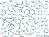 Chemie Hintergrund - Molekülmodelle und Formeln