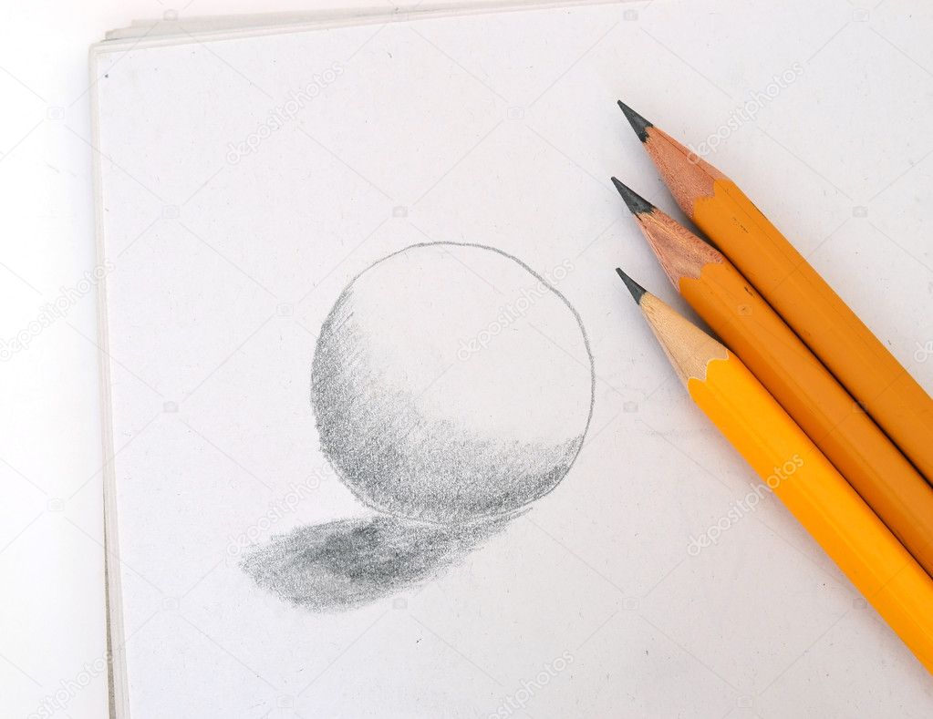 pencil drawing of orange