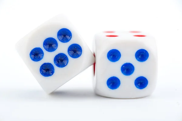 Dice on a white background — Stock Photo, Image